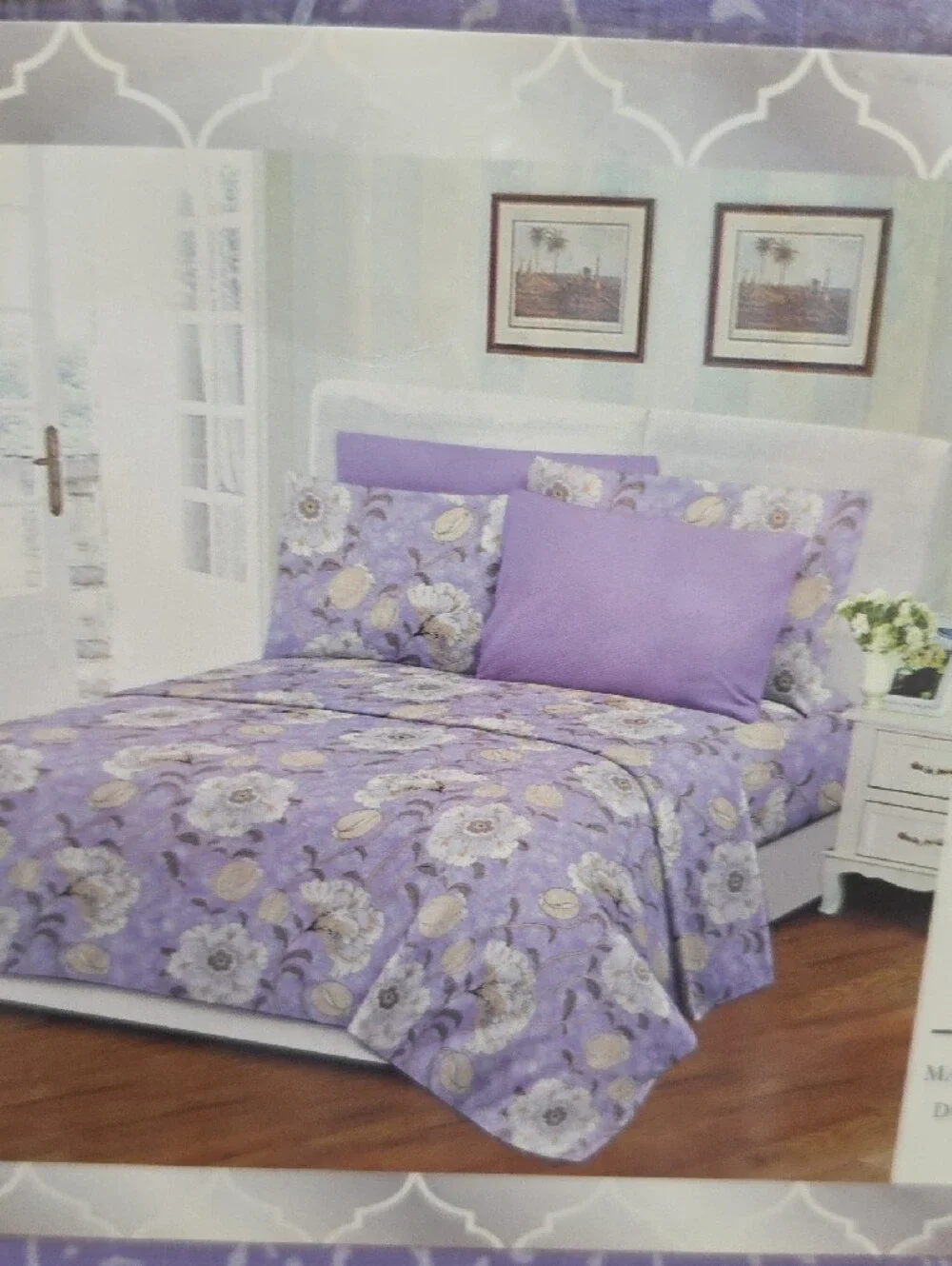 Hotel Collection Lavender Floral Queen 6-Piece Sheet Set